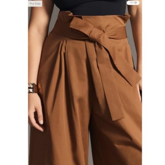Anthropologie High-Waist Wide-Leg Pants in Brown - Picture 10 of 12